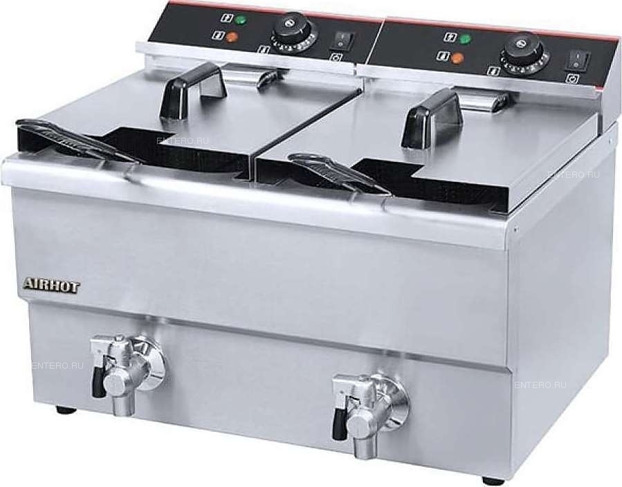 Фритюрница EF10T+10T с краном Airhot