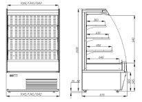 Холодильная горка F 16-08 VM 1,0-2 0020 (Carboma 1600875 ВХСп-1,0 стеклопакет) Polus