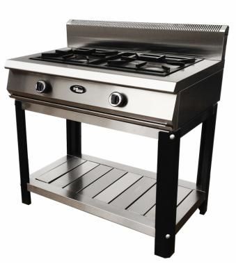 Плита газовая GrillMaster 2-Х ГОРЕЛОЧНАЯ Ф2ЖТЛПГ (УСИЛЕННАЯ, НА ПОДСТАВКЕ)